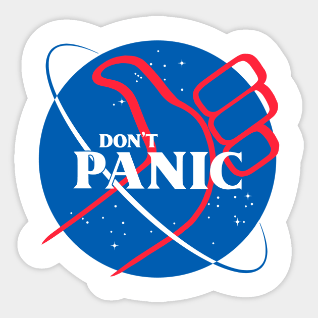 Don't Panic Sticker by rakelittle